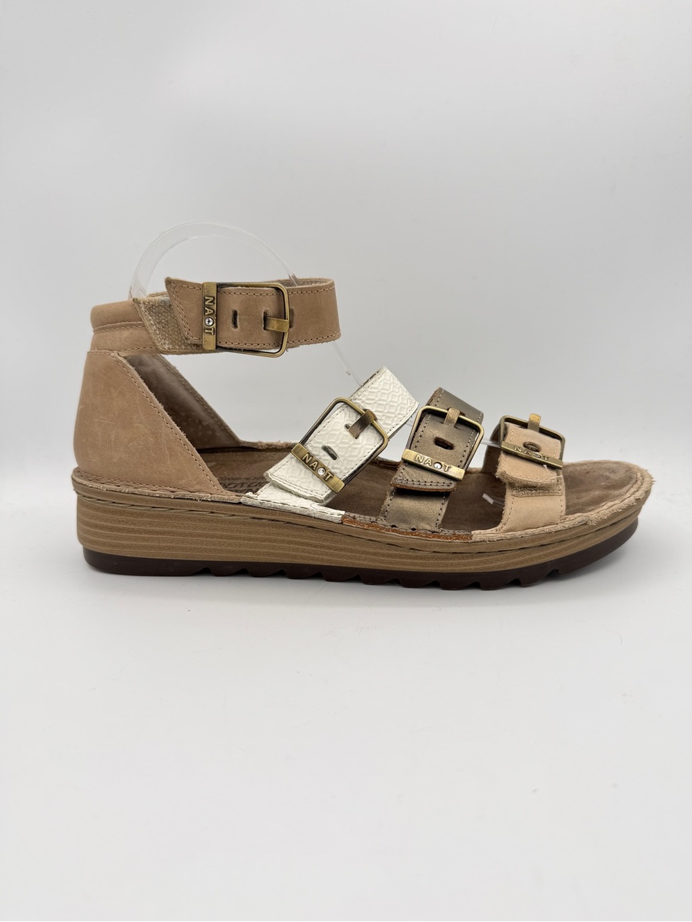 Naot Begonia Sandal Straps Wedge Comfort Leather 39